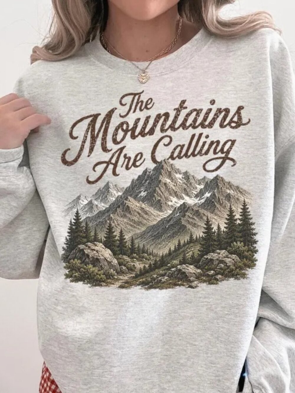 The Mountains Are Calling Graphic Sweatshirt